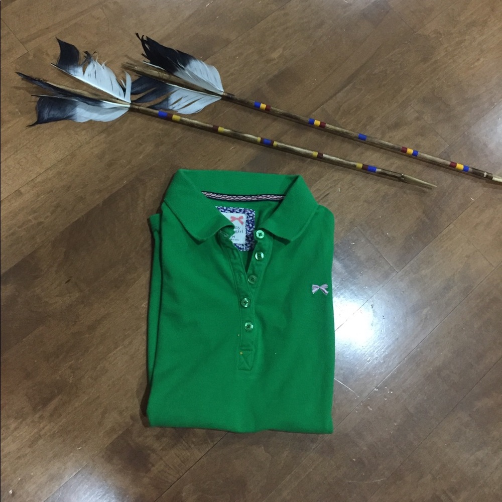 Tommy girl green polo shirt in M